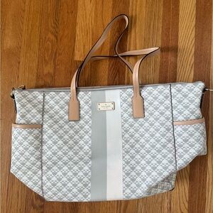 Kate Spade Elegant Gray and Cream Tote